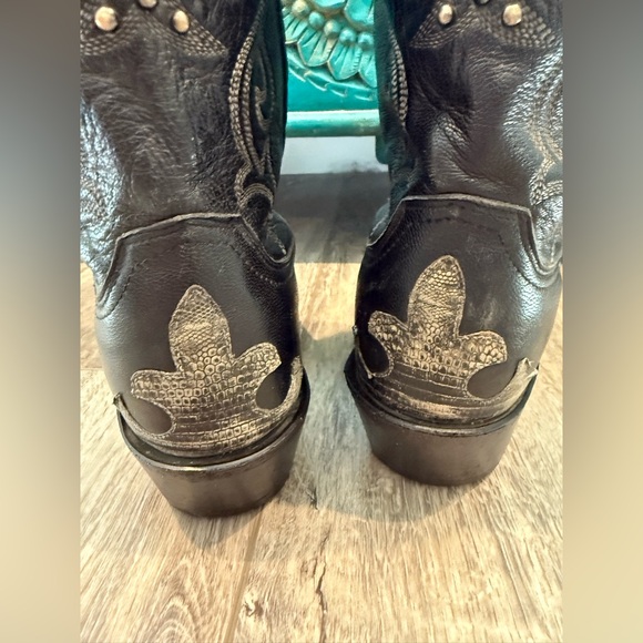 Lucchese men’s lizard wingtip studded boot size 10 - Picture 6 of 15